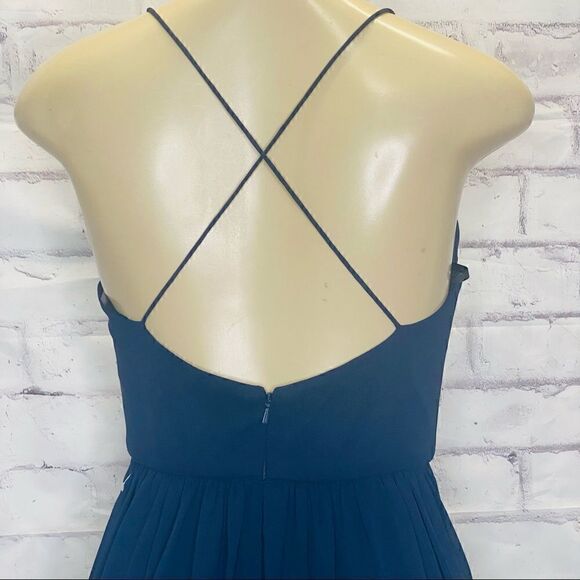 Dessy Collection Style 3019 Criss Cross Strap Backless Maxi Dress Size 2 NWOT - Picture 8 of 9